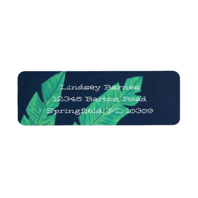 Tropical Palms Label (Front)
