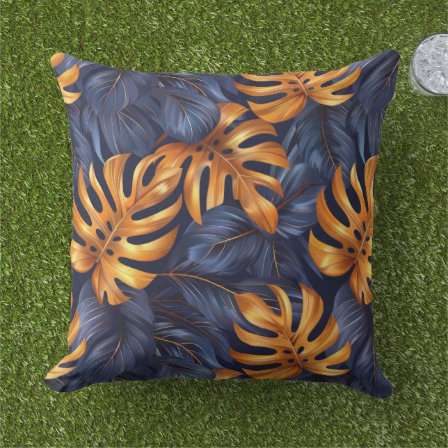 Tropical Palms Outdoor Pillow (Grass)