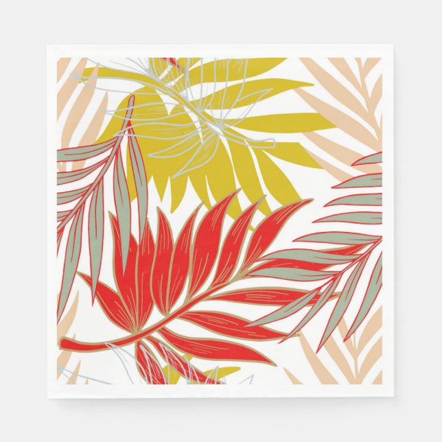 Tropical Palms Paper Napkins (Front)