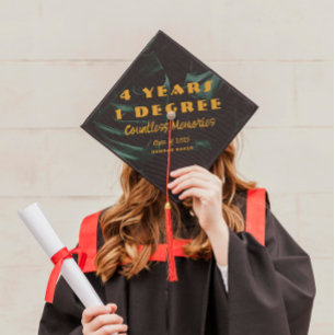 Tropical Palms   Personalized Graduation Cap Topper