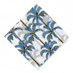 Tropical Palms Print Bandana