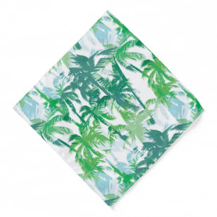 Tropical Palms Print Bandana