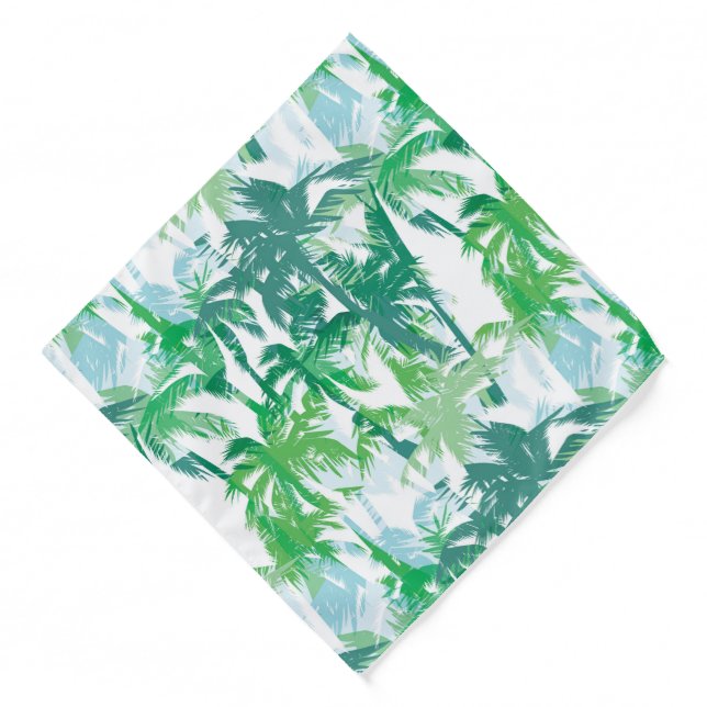 Tropical Palms Print Bandana (Front)