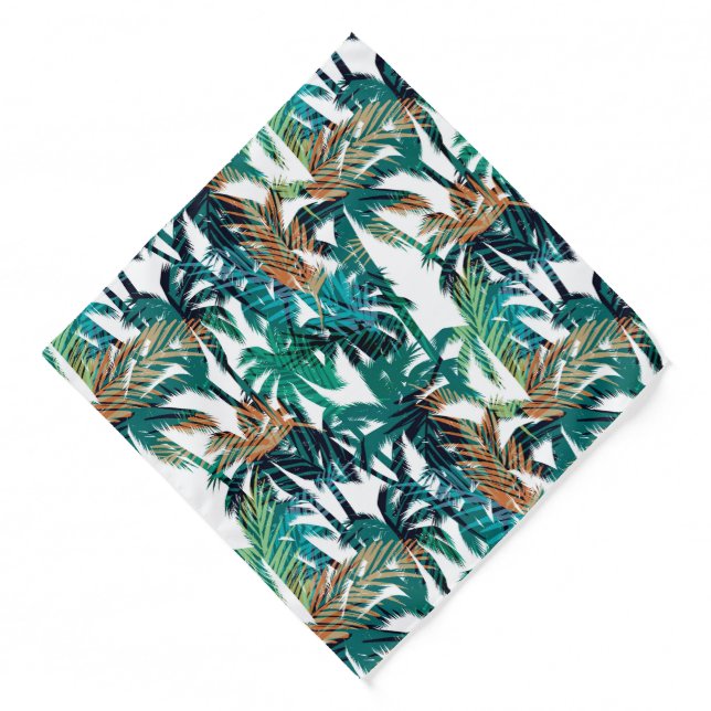 Tropical Palms Print Bandana (Front)