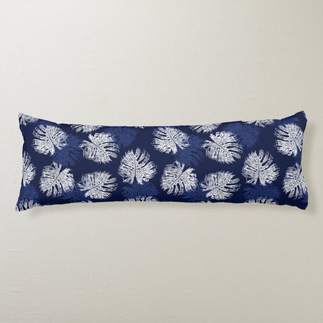 Tropical Palms Print Body Pillow (Front)