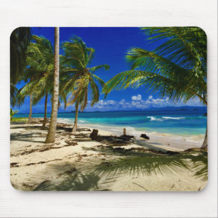Tropical Palms San Blas Panama Sandy Beach Island Mouse Pad