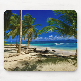 Tropical Palms San Blas Panama Sandy Beach Island Mouse Pad