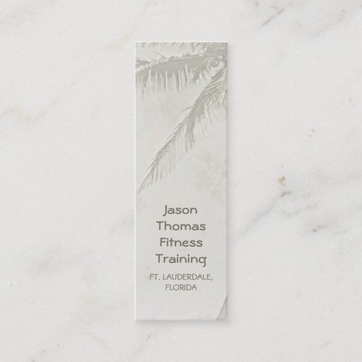 Customizable Tropical Palms (skinny / bookmark) Business Card Templates