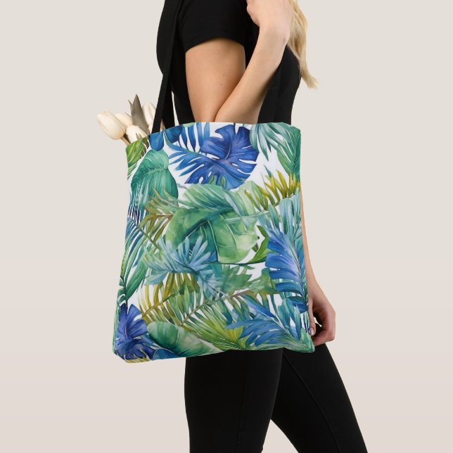 Tropical Palms Tote Bag (Close Up)