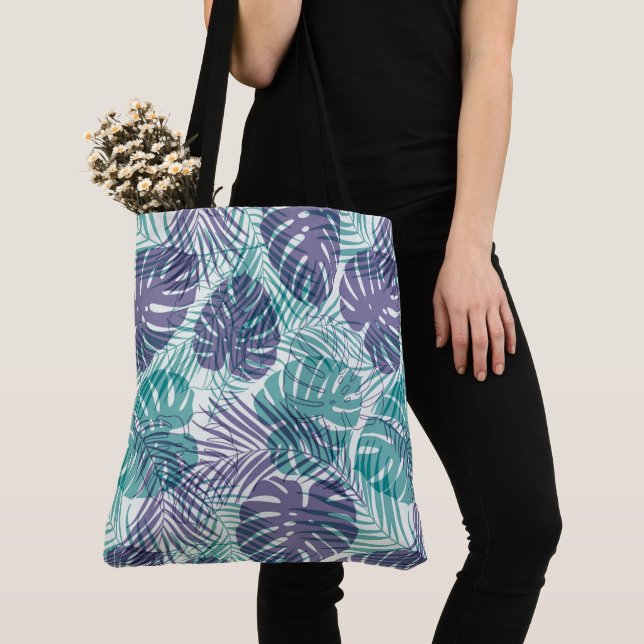 Tropical Palms Tote Bag (Close Up)
