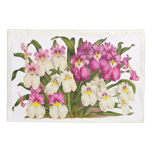 Tropical Pansy Orchid Flowers Floral Pillowcase