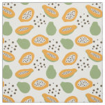 Tropical Papaya Fruit Pattern Fabric