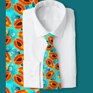 Tropical Papaya Neck Tie