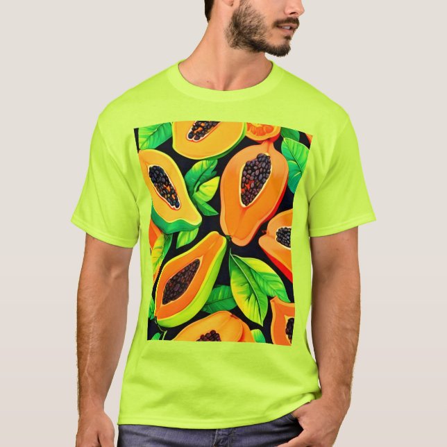 Tropical Papaya Paradise T-Shirt (Front)