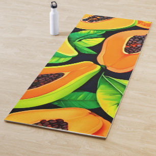 Tropical Papaya Paradise Yoga Mat
