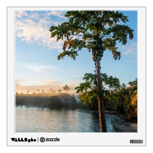 Tropical Paradise At Sunset, Fiji Wall Decal