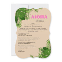 Tropical Paradise Baby Shower: Aloha Baby Invite