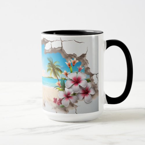 Tropical Paradise Beach _ 3D Mug