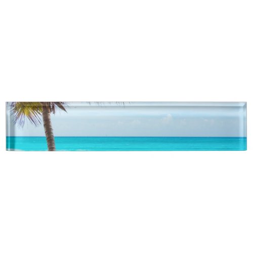 Tropical Paradise Beach Desk Name Plate