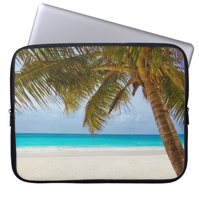 Tropical Paradise Beach Laptop Sleeve (Front)