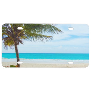 Tropical Paradise Beach License Plate