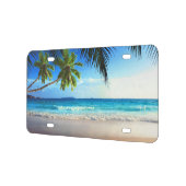 Tropical Paradise Beach License Plate | Zazzle