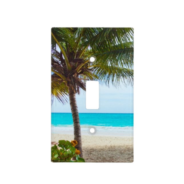 Tropical Paradise Beach Light Switch Cover (Front)