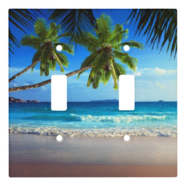 Tropical Paradise Beach Light Switch Cover (Front)