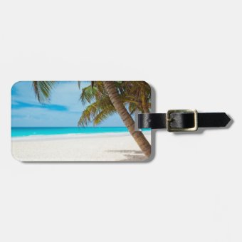 Tropical Paradise Beach Luggage Tag | Zazzle