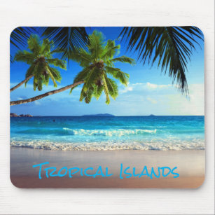 Tropical Paradise Beach Mouse Pad