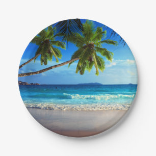 Tropical Paradise Beach Paper Plates