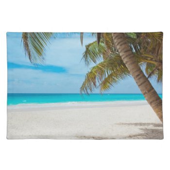 Tropical Paradise Beach Placemat by Argos_Photography at Zazzle