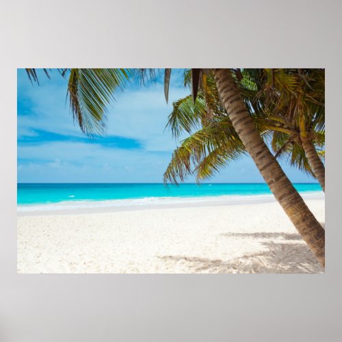 Tropical Paradise Beach Poster