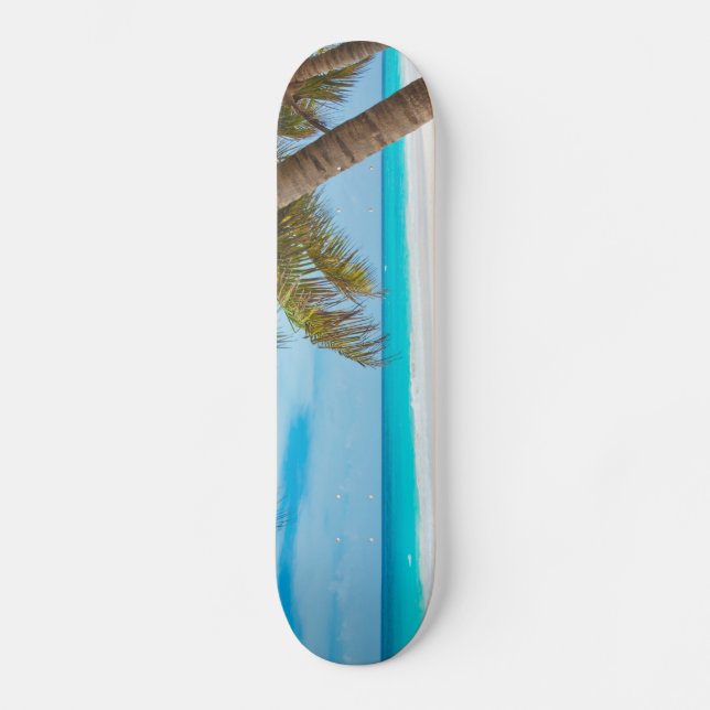 Tropical Paradise Beach Skateboard Deck (Front)