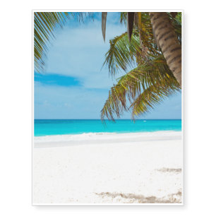 Tropical Paradise Beach Temporary Tattoos