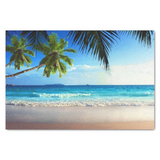 Tropical Paradise Beach Tissue Paper | Zazzle.com