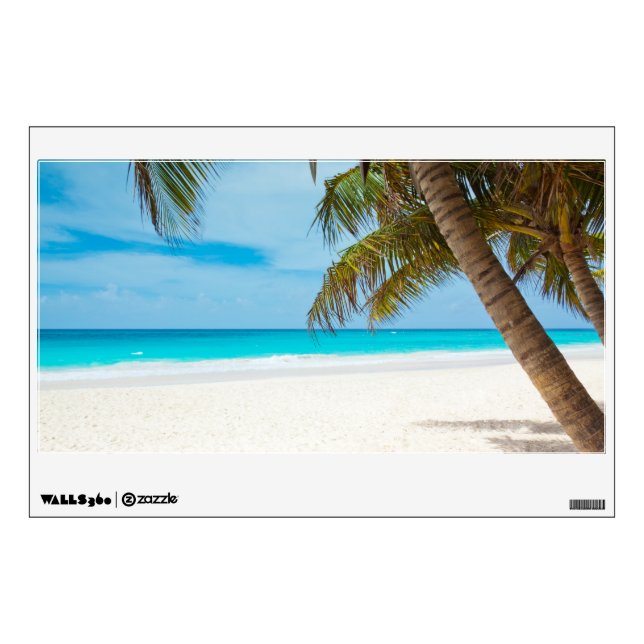 Tropical Paradise Beach Wall Sticker (Front)
