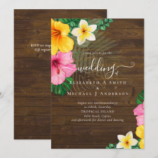 Tropical Paradise Beach Wedding Vibrant Florals