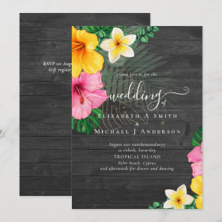 Tropical Paradise Beach Wedding Vibrant Florals