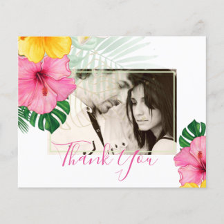 Tropical Paradise Beach Wedding Vibrant Florals Flyer