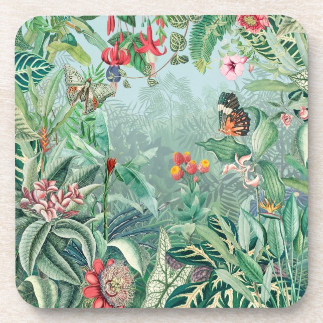 Tropical Paradise Beverage Coaster (Front)