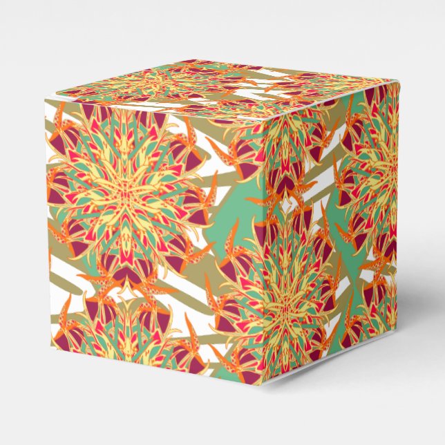 Tropical paradise bird 2 favor boxes (Front Side)
