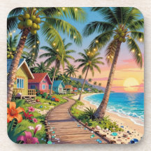 Tropical Paradise Coastal Seaside Cottage Ocean