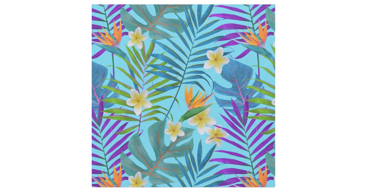 Tropical Paradise Fabric | Zazzle.com