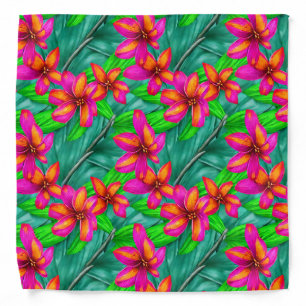 Tropical Paradise Floral Pattern Bandana