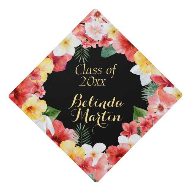 Tropical Paradise Floral Tassel Topper (Front)