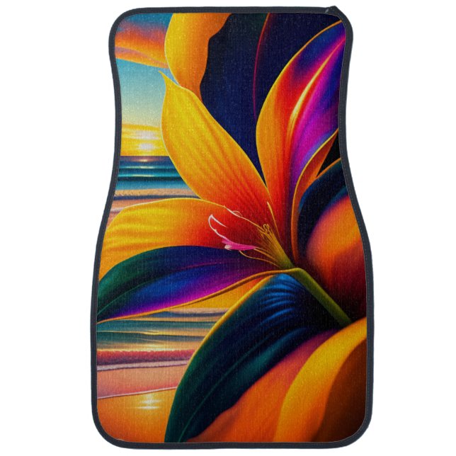 Tropical Paradise Flowers  Car Floor Mat (Front)
