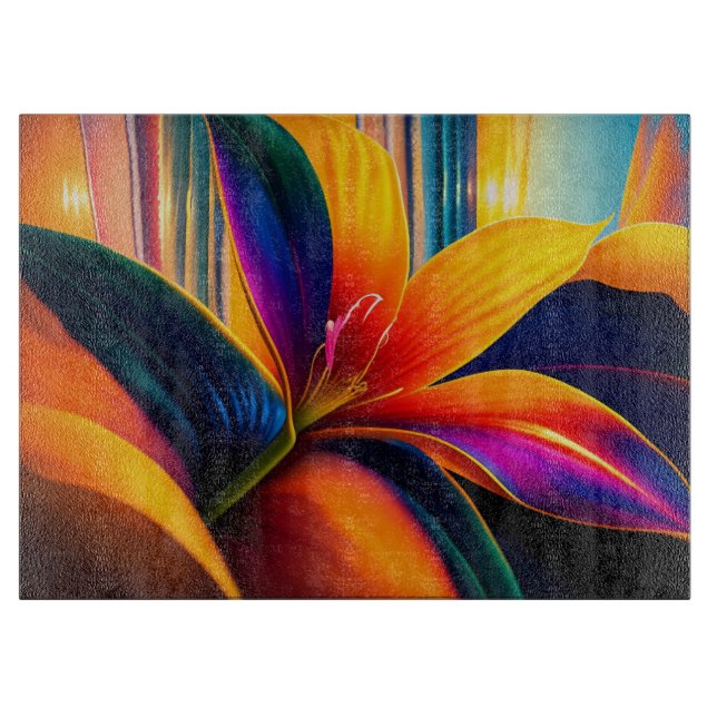 Tropical Paradise Flowers  Cutting Board (Front)
