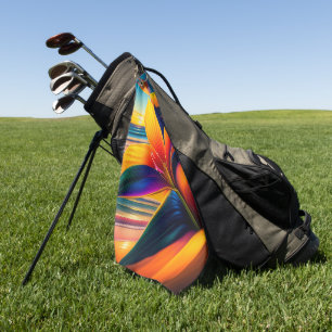 Tropical Paradise Flowers  Golf Towel