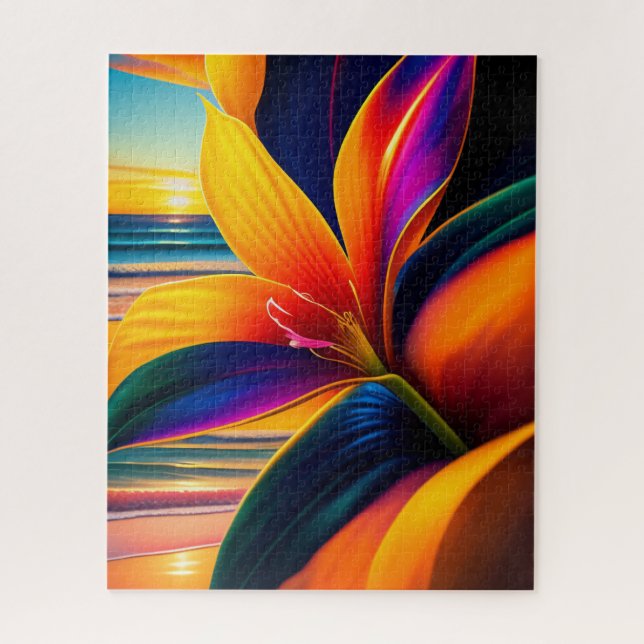 Tropical Paradise Flowers  Jigsaw Puzzle (Vertical)